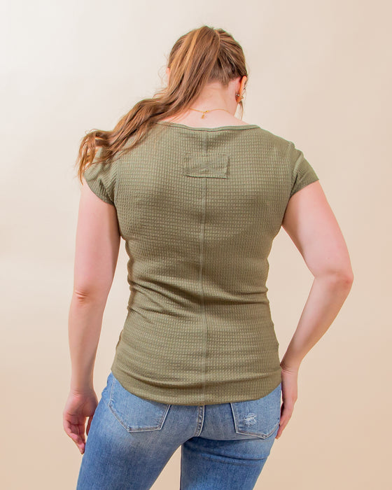 With The Girls Top in Olive (8087517397243)