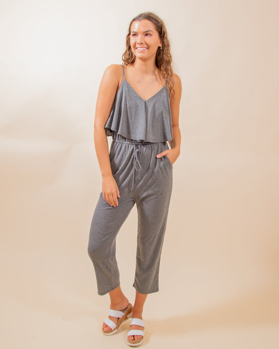Loving Easy Jumpsuit in Charcoal (7932412690683)