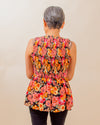 Raining Flowers Top in Red (8091107131643)
