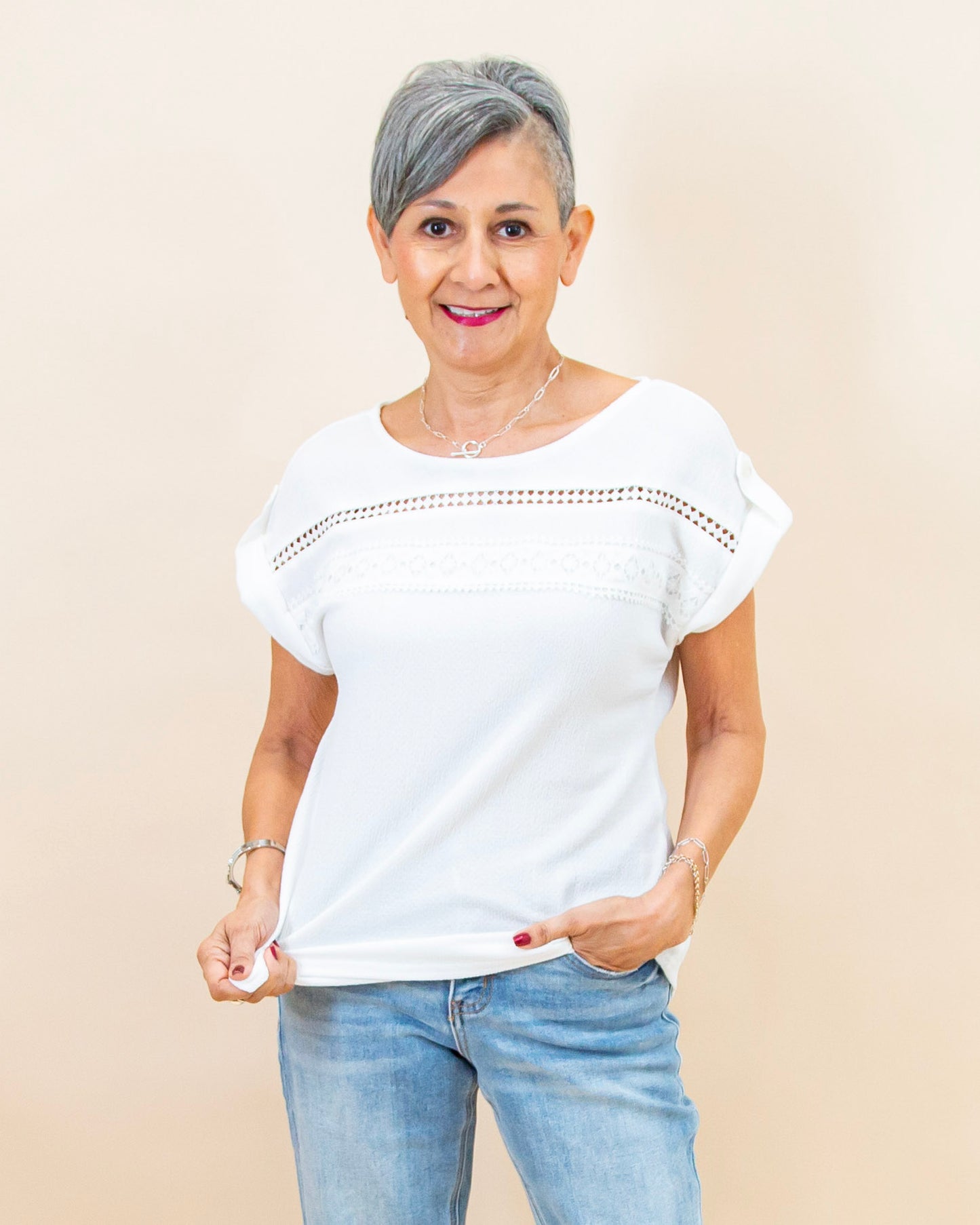 Sweet Intentions Top in White (8988221702395)