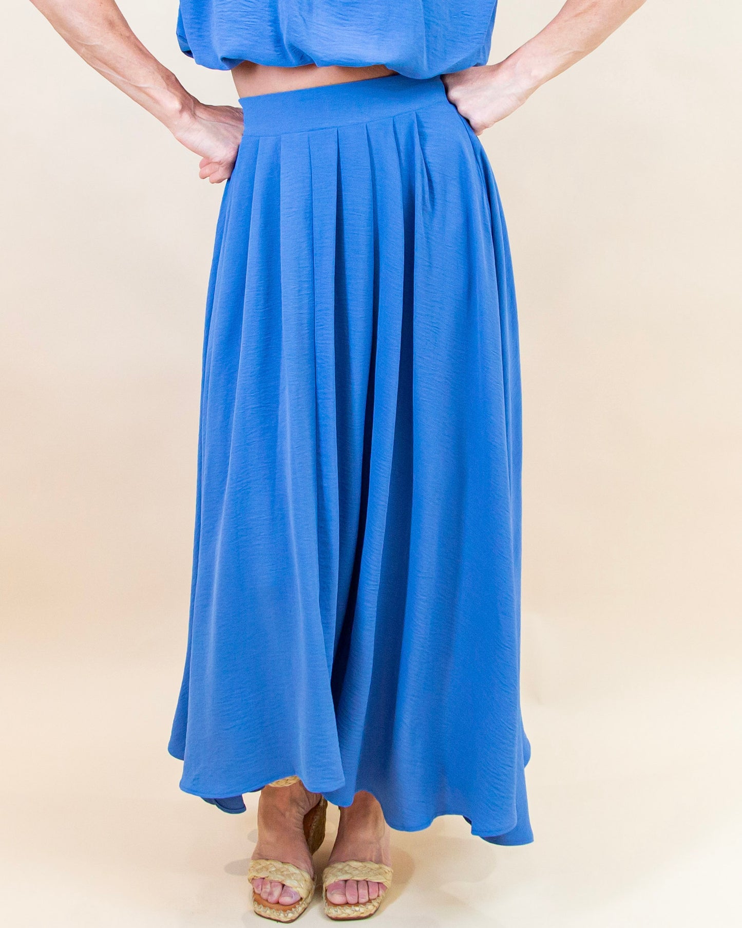 Can't Help Loving Skirt in Dusty Blue (8955538079995)