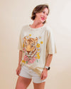 Distressed Tiger Tee in Vanilla (8105842376955)