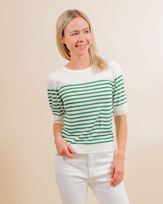 Pep In My Step Top in Kelly Green (8097349828859)