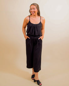  Heading Downtown Jumpsuit in Black (8093531209979)