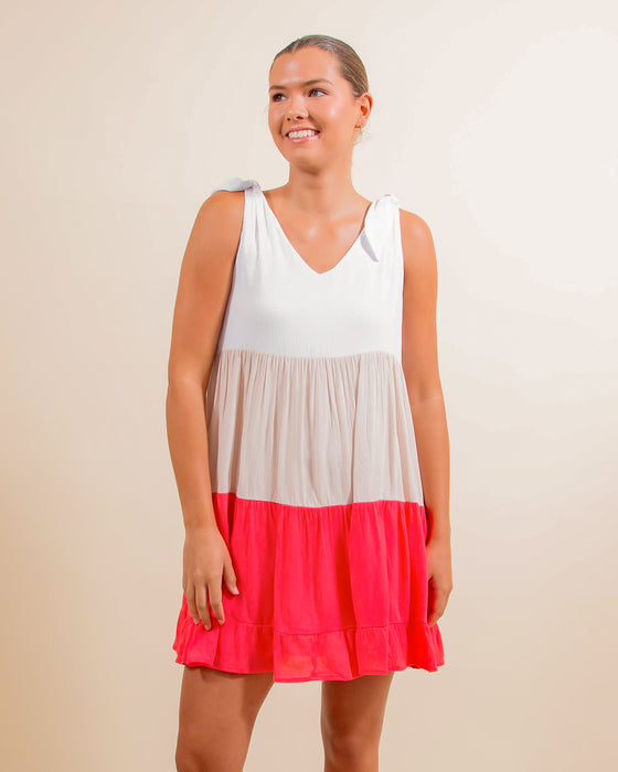 Catching Style Dress in Coral (8061599645947)