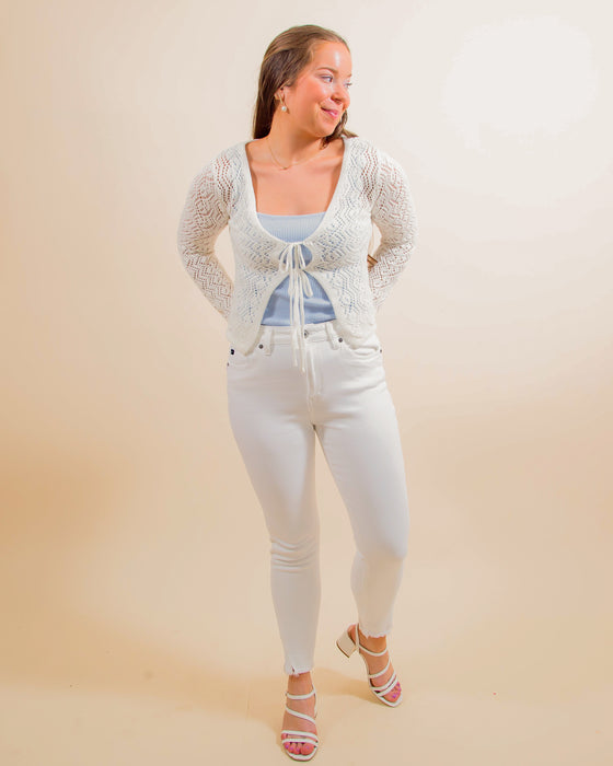 Adored By All Cardi in Ivory (8093559390459)