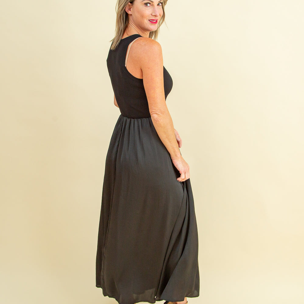 Midnight Harmony Dress in Black (8657370120443)