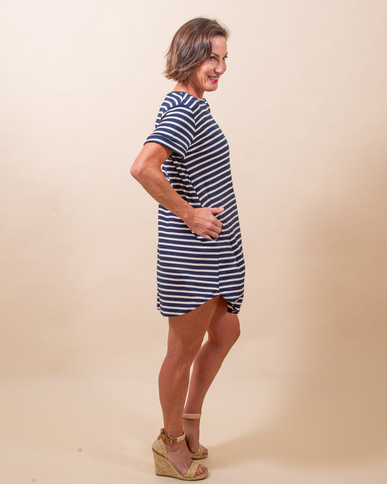New Energy Dress in Navy (8124023898363)