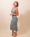 Melinda Ditsy Midi Dress in Emerald Isle (8107710251259)