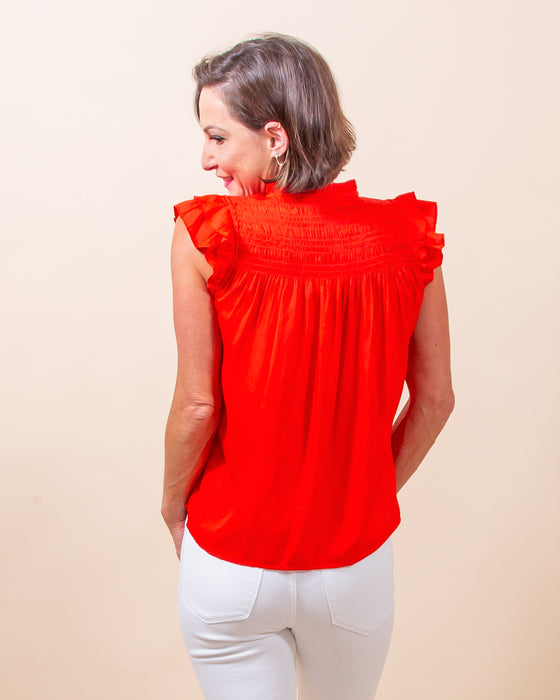 Classic Story Top in Coral Red (8097349927163)