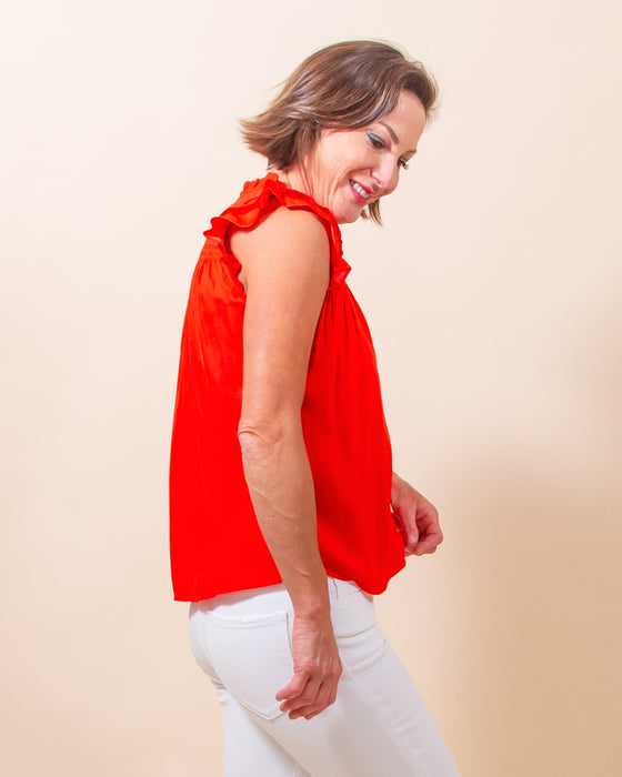 Classic Story Top in Coral Red (8097349927163)