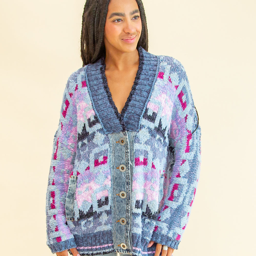 Bluebell Cardi in Moonrock Blue Combo (8729378881787)