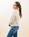 Rowe Distressed Sweater in White (8146324455675)