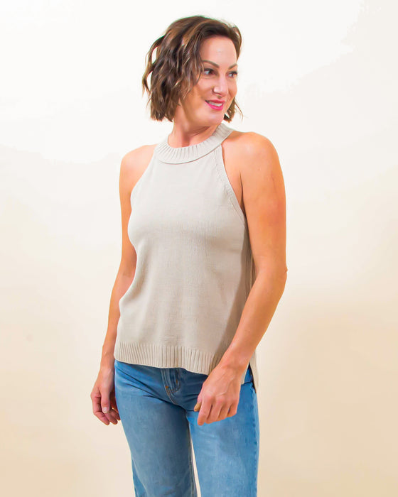 Sophisticated Style Tank in Khaki (8124730212603)