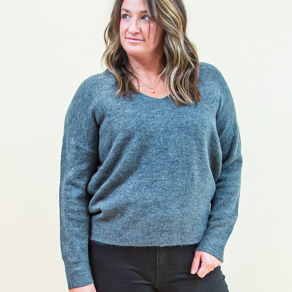 Any Day Now Sweater in Charcoal (8769059029243)