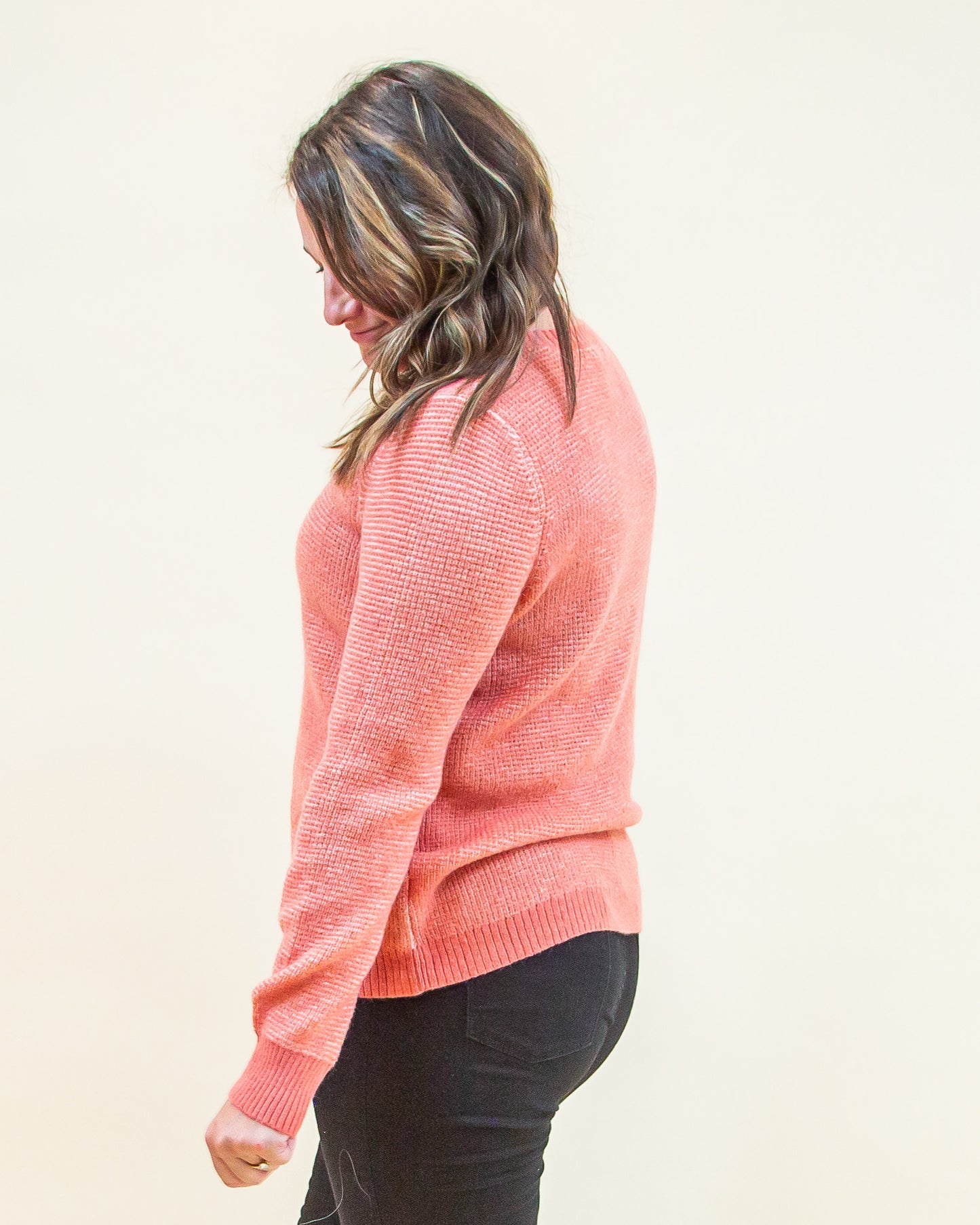 Dearest Comforts Sweater in Dark Coral (8327186186491)