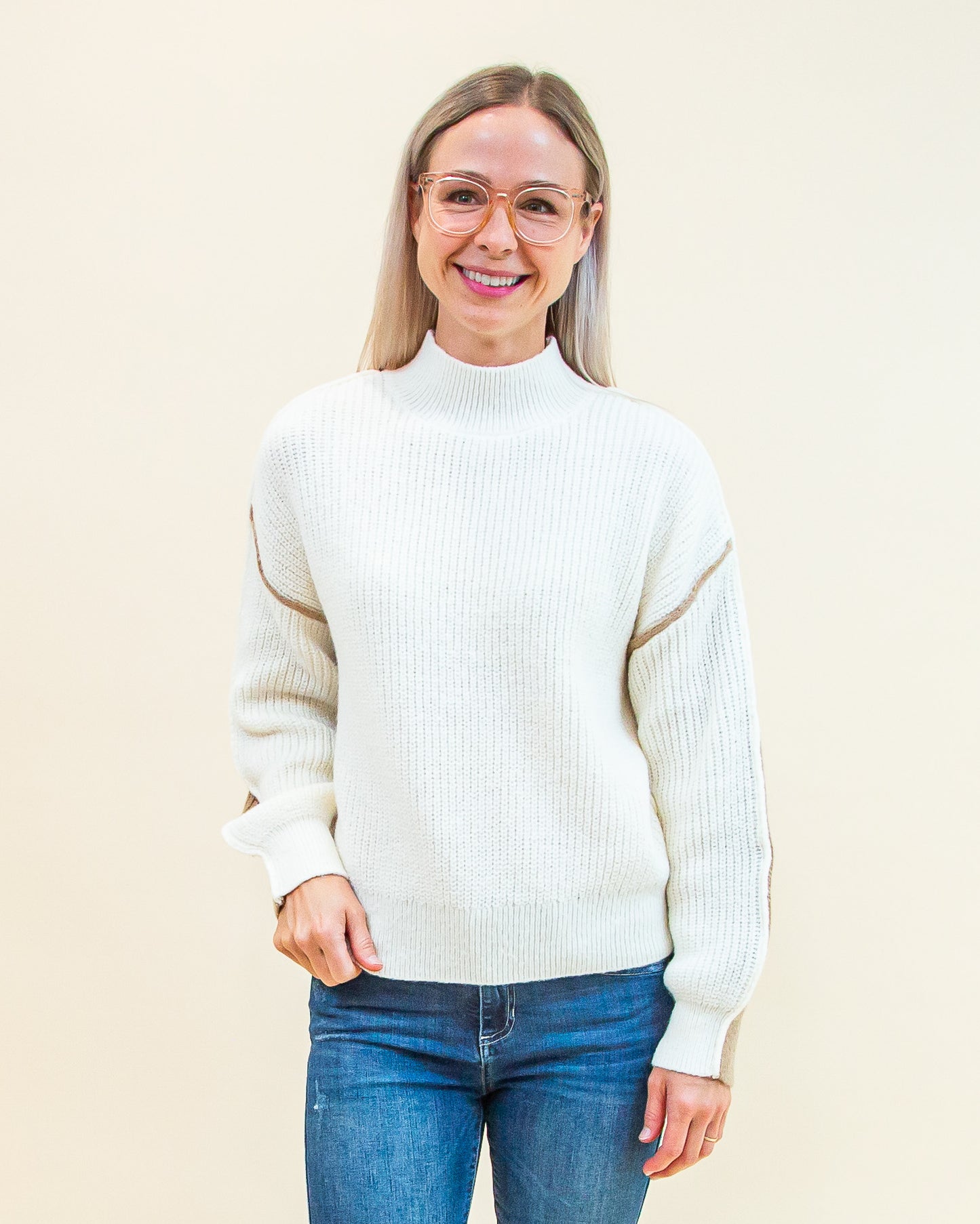 Tell Me Turtleneck Sweater in Ivory (8769057915131)