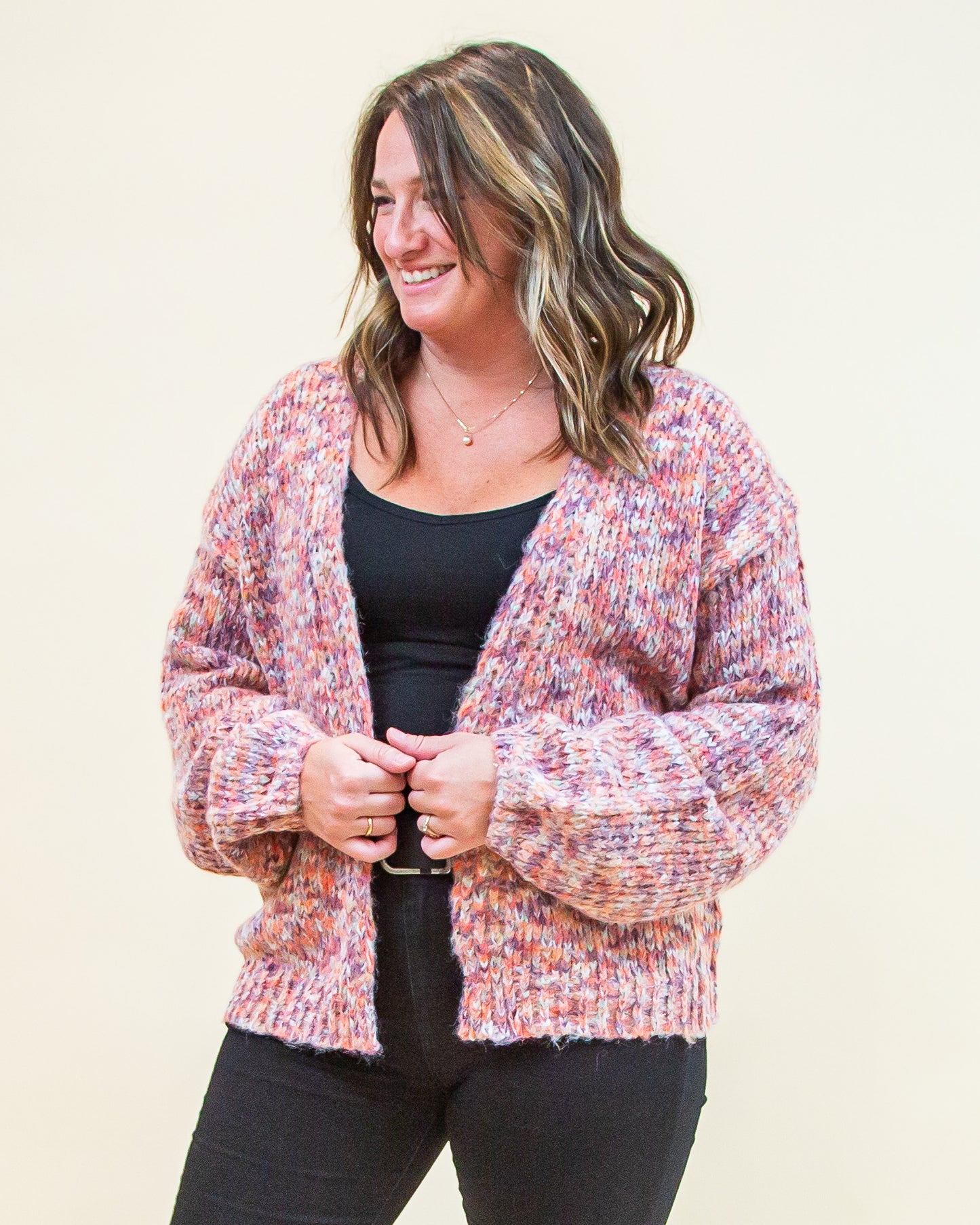 Pretty Lovely Cardigan in Pink Multi (8774210584827)