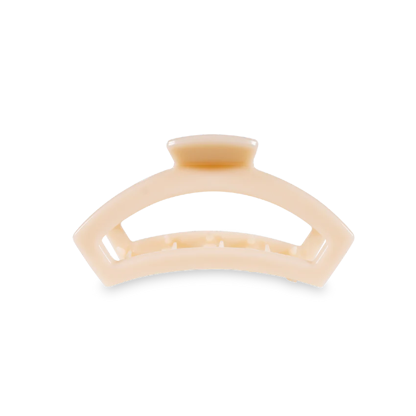 Teleties Open Small Hair Clip in Almond Beige (8873188196603)