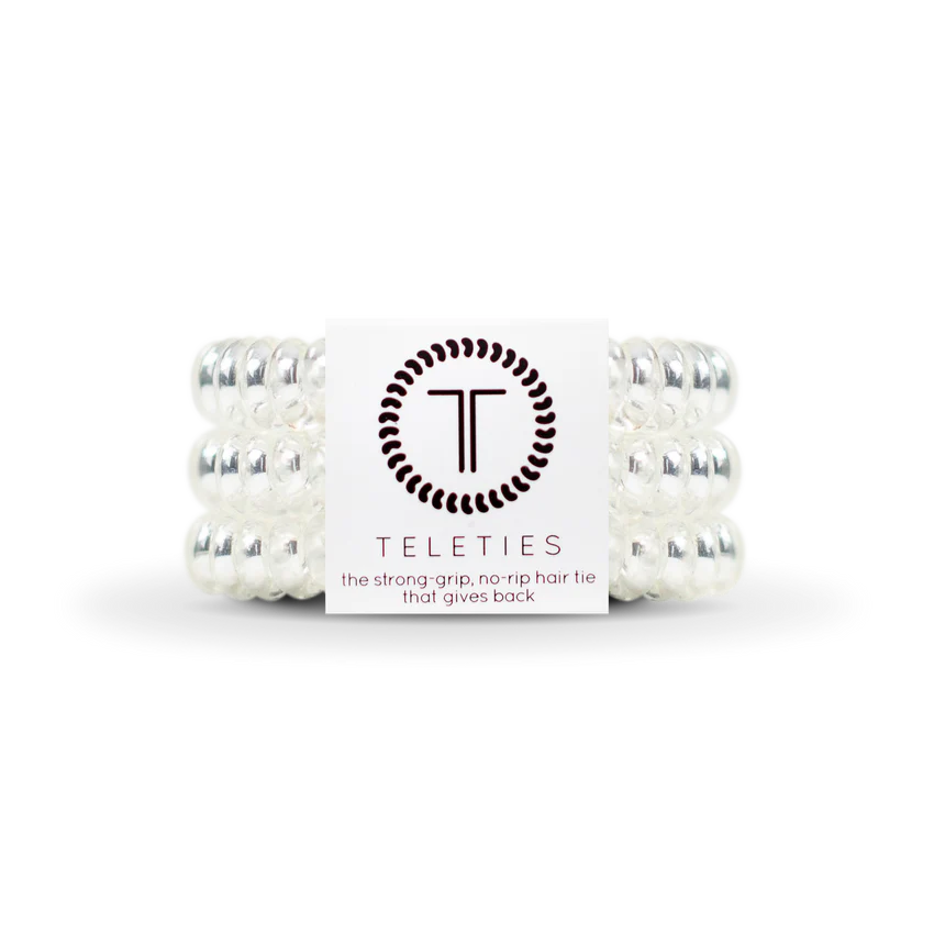 Teleties Large Hair Ties in Crystal Clear (8925359112443)