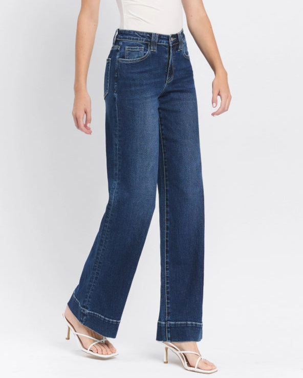 Dominated High Rise Trouser Wide Jeans (9090309751035)
