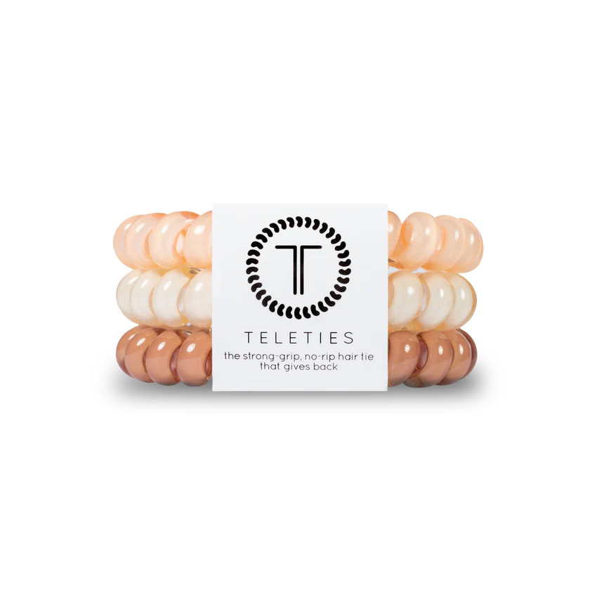 Teleties Large Hair Ties in For the Love of Nudes (8925357867259)