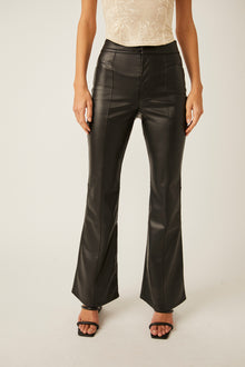  Uptown Vegan Leather Pants in Black (8133306188027)