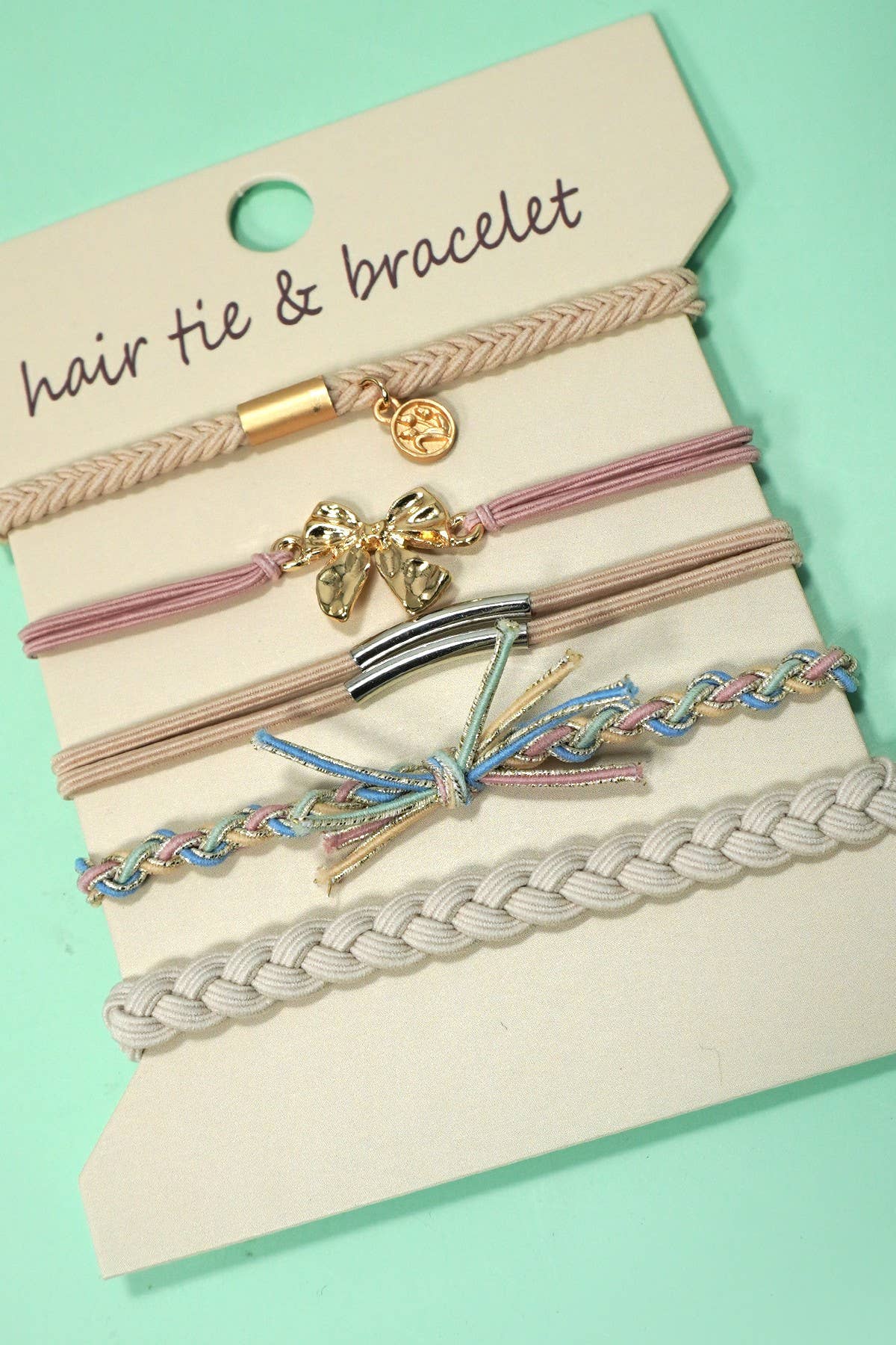 BOHO DUAL FUNCTION KNOT BRACELET HAIR TIES | 40BH104: BOW (9062068715771)