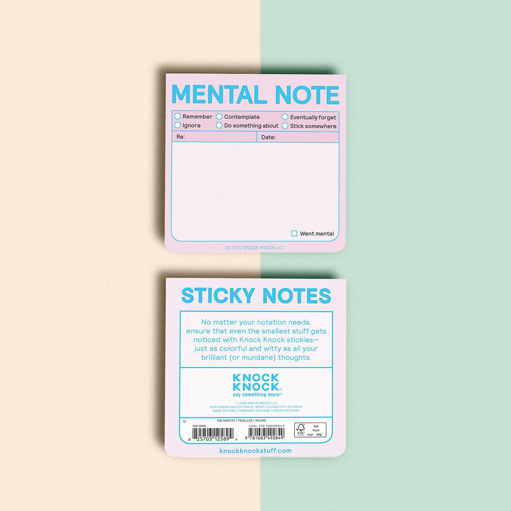 
                  
                    Mental Note Sticky Notes (Pastel Version) (8907322458363)
                  
                