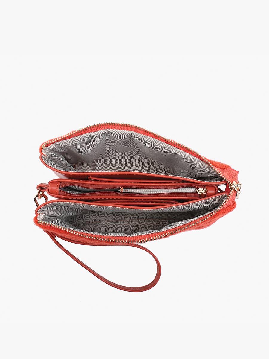 M013CRDY Riley Corduroy 3 Compartment Crossbody/Wristlet: Olive (9089761935611)