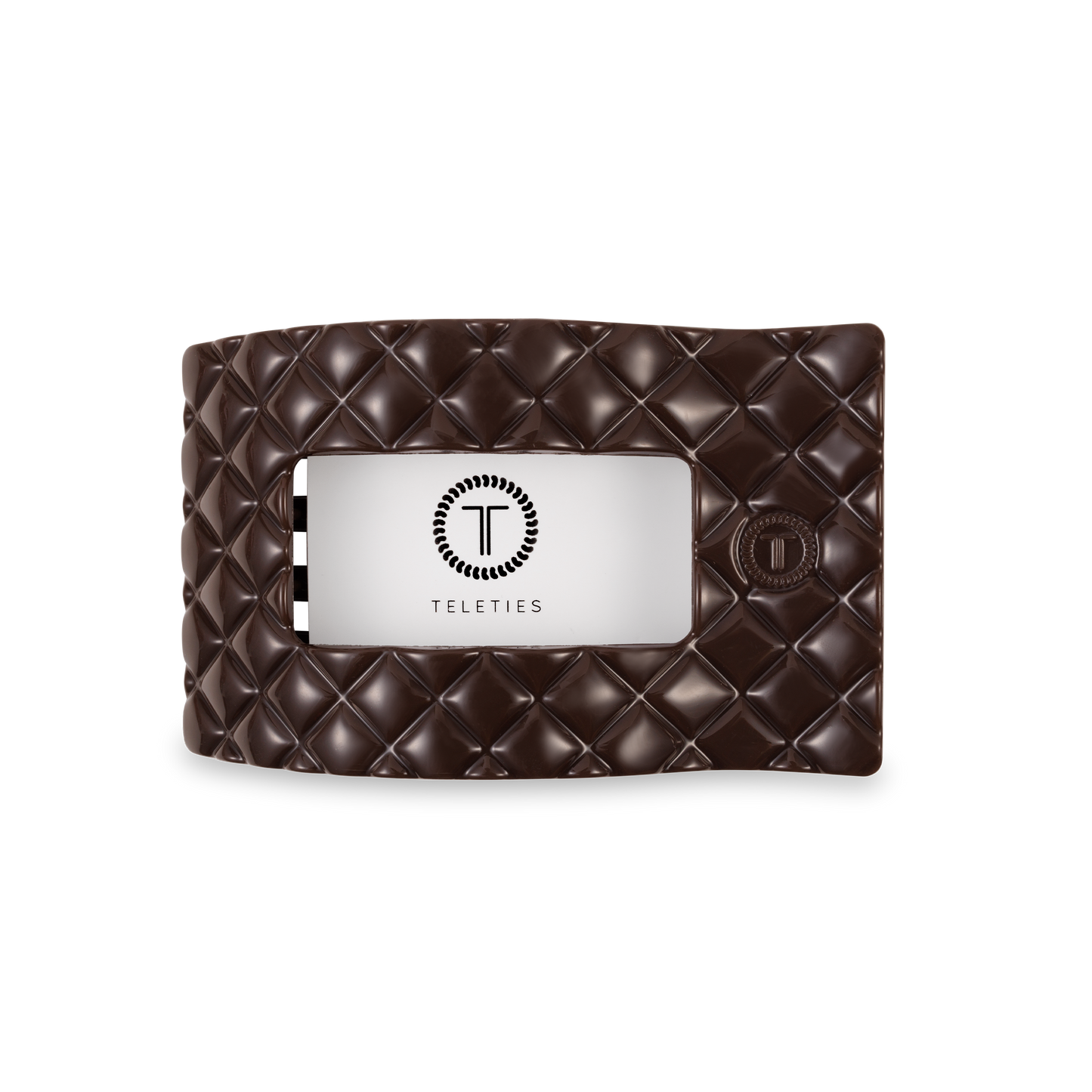 Flat Rectangle Hair Clip | Medium | Truly Taupe Quilted (9100171510011)