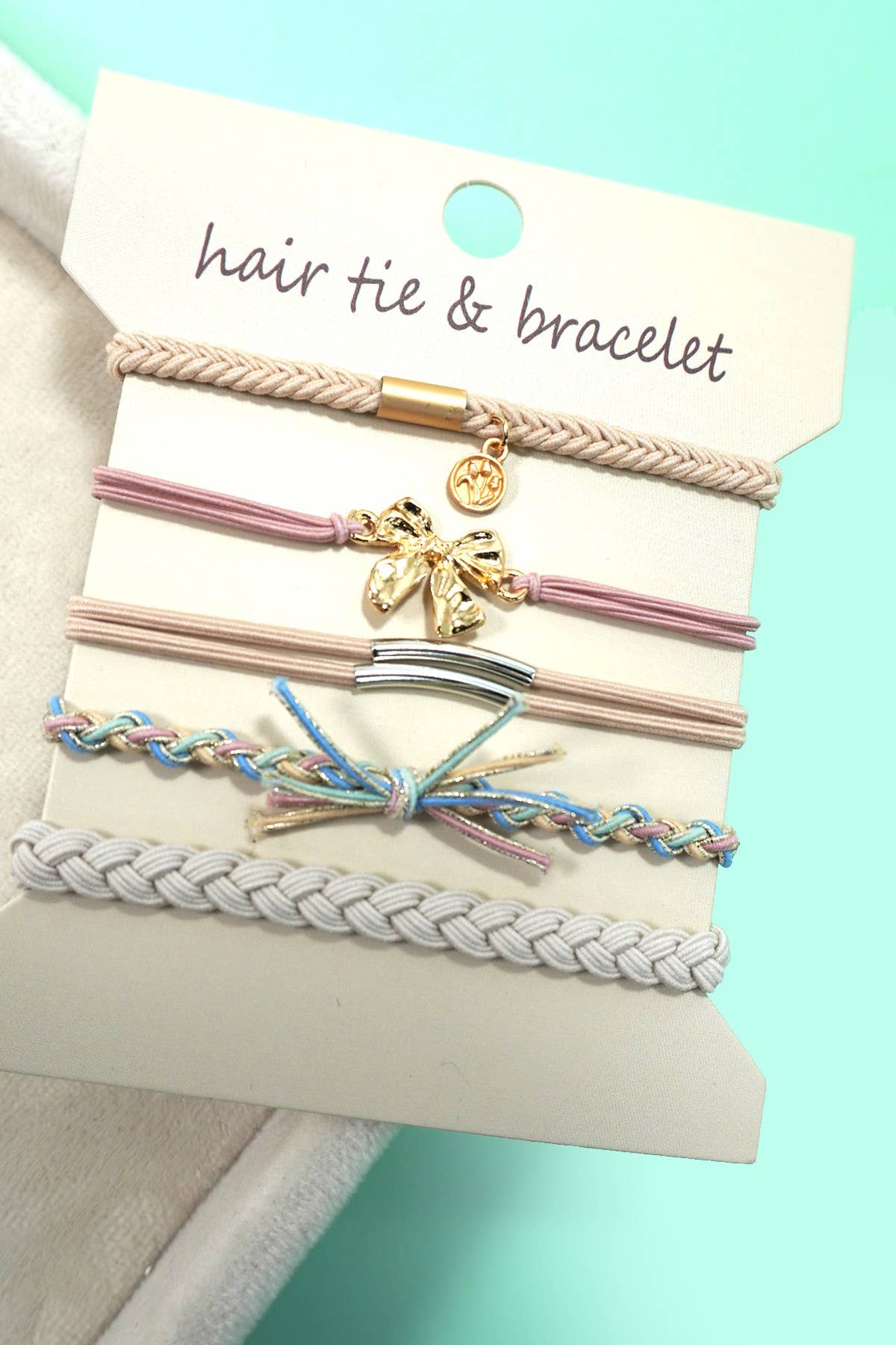 BOHO DUAL FUNCTION KNOT BRACELET HAIR TIES | 40BH104: BOW (9062068715771)