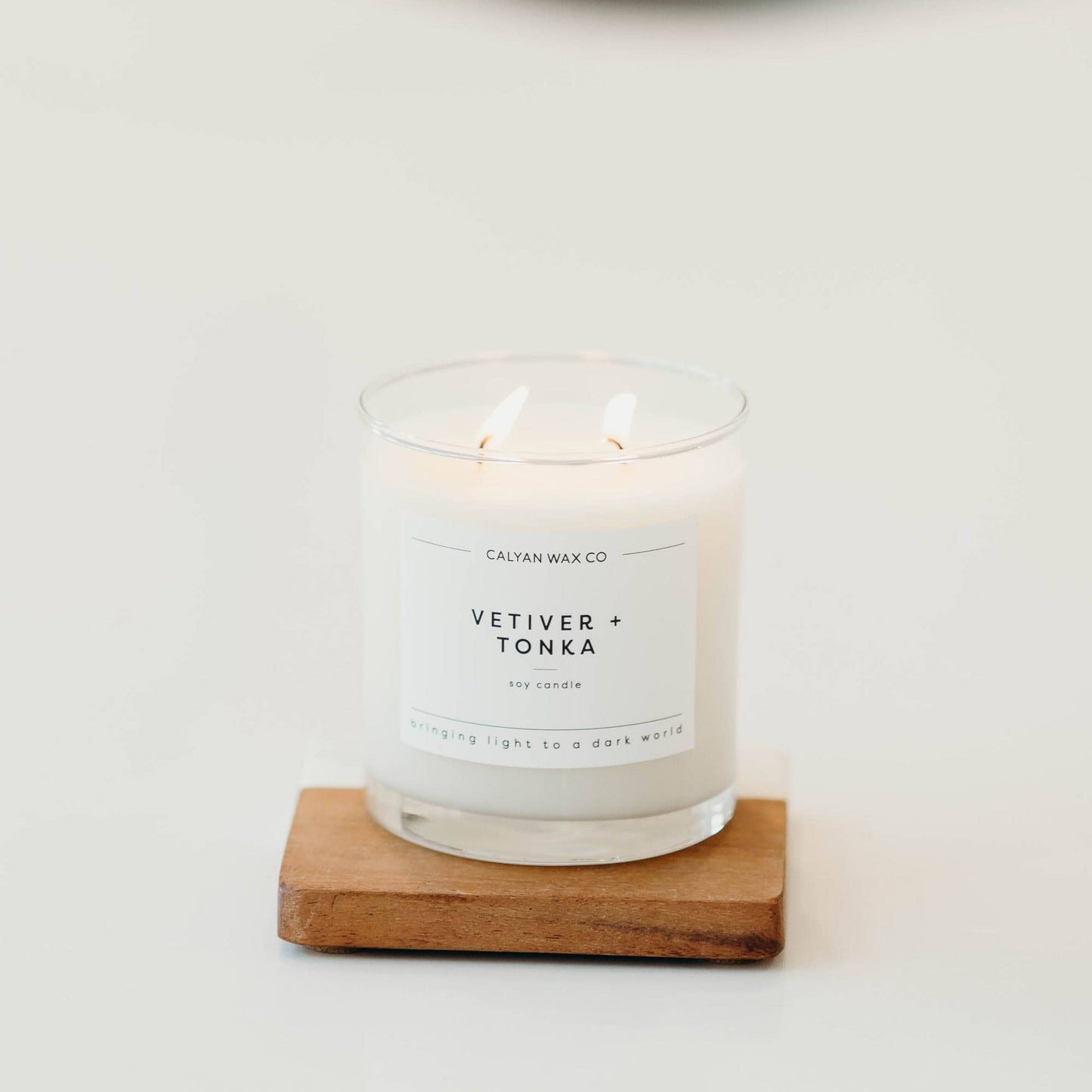 Vetiver + Tonka - Glass Tumbler Soy Candle (8893107634427)