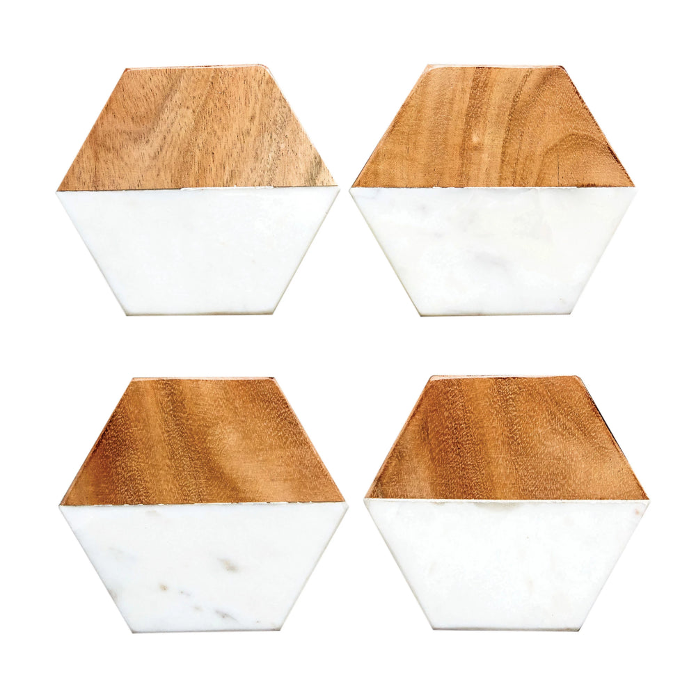 
                      
                        Wood Hexagon Coasters- Set of 4 (8291795304699)
                      
                    