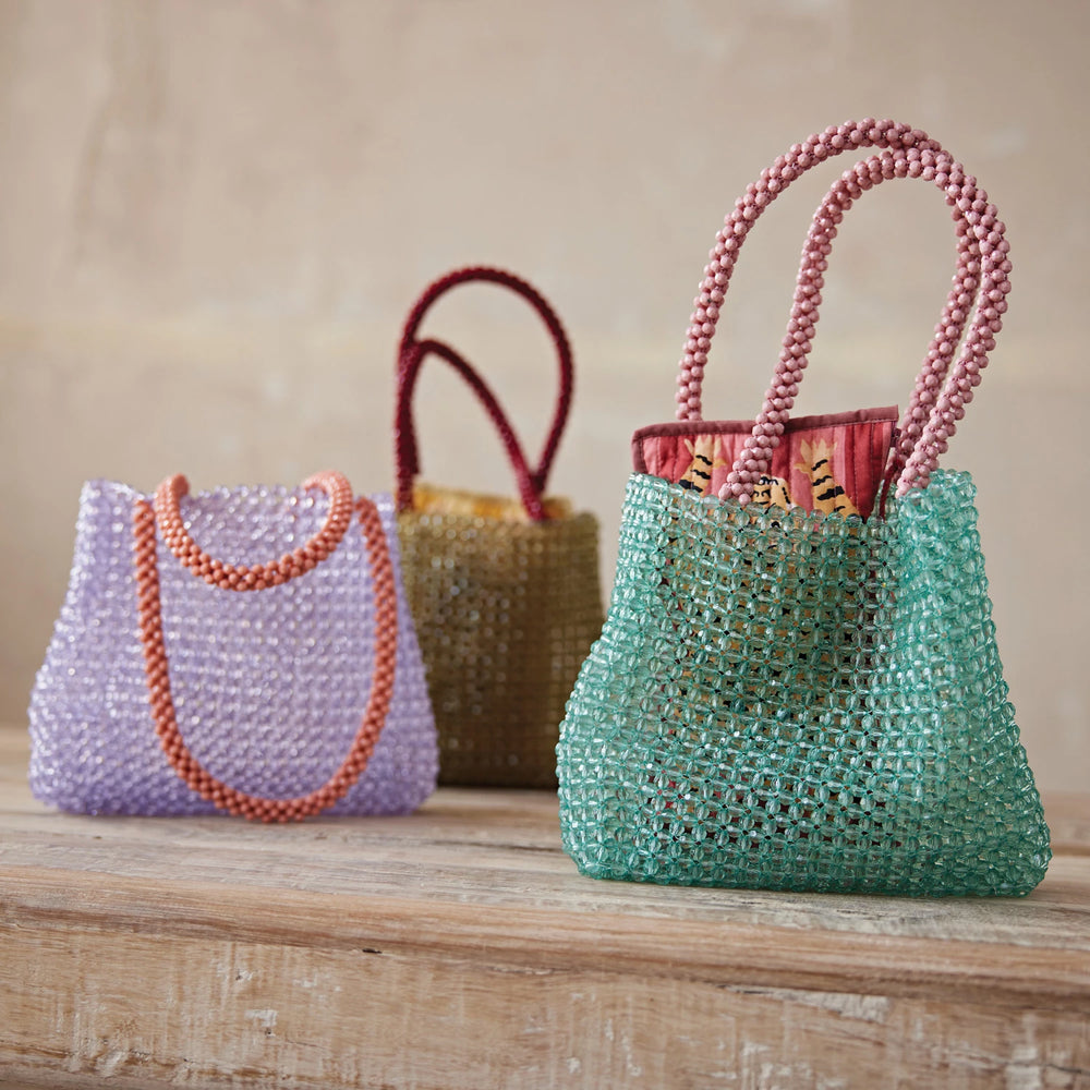 
                  
                    Handmade Acrylic Beaded Two-Tone Handbag, 3 Styles (8966035079419)
                  
                