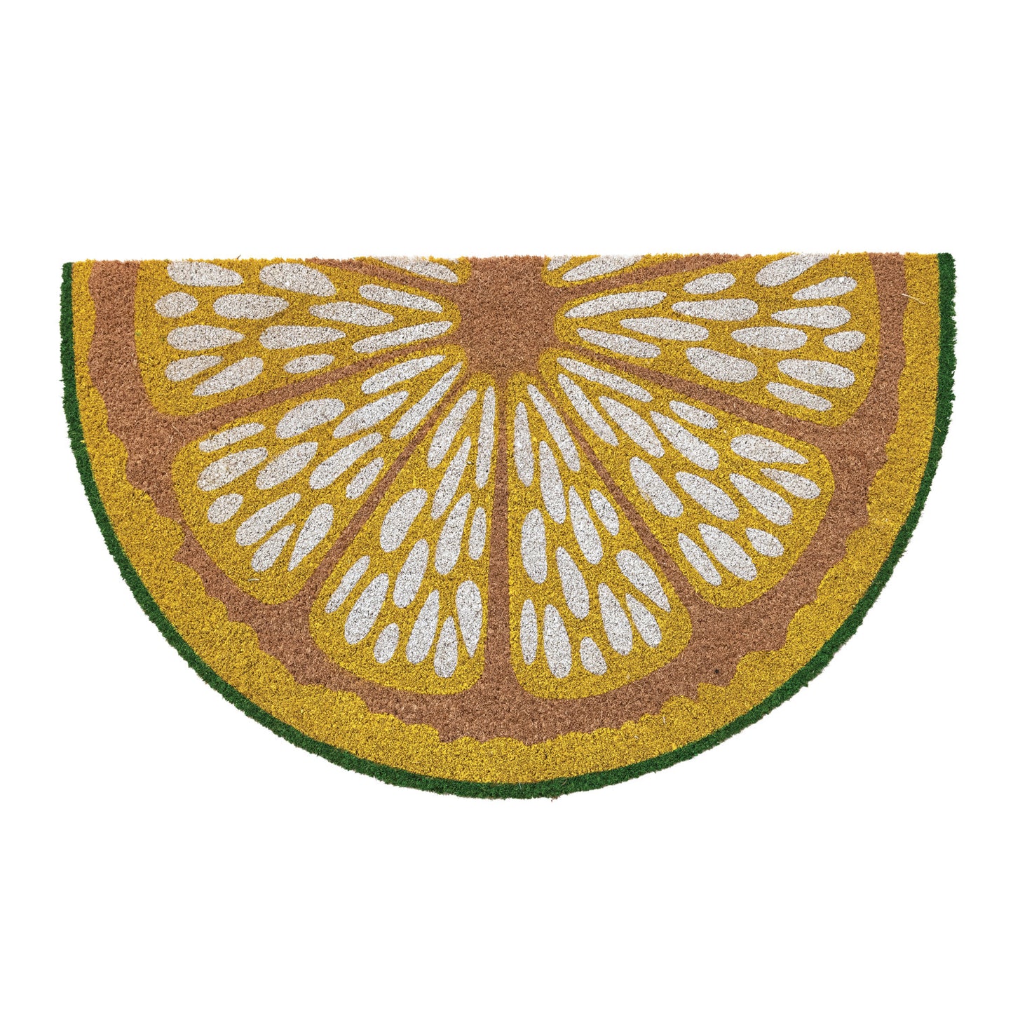 Natural Coir Lemon Slice Shaped Doormat (8966035833083)