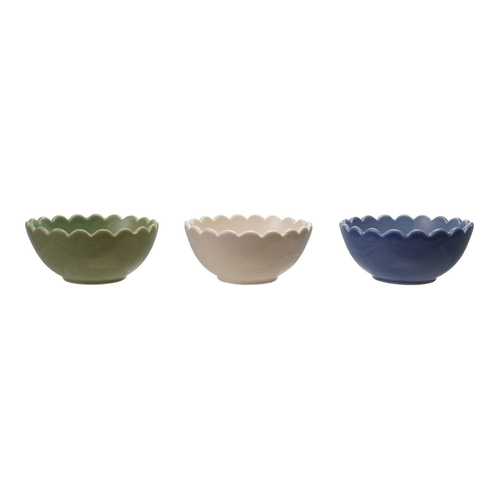 
                  
                    Stoneware Scalloped Bowl, 3 Colors (Each One Will Vary) (8966037078267)
                  
                