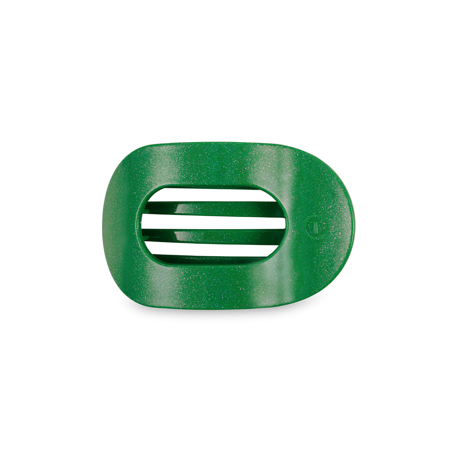 Round Flat Hair Clip | Small | Shamrock Shimmer (9100171772155)