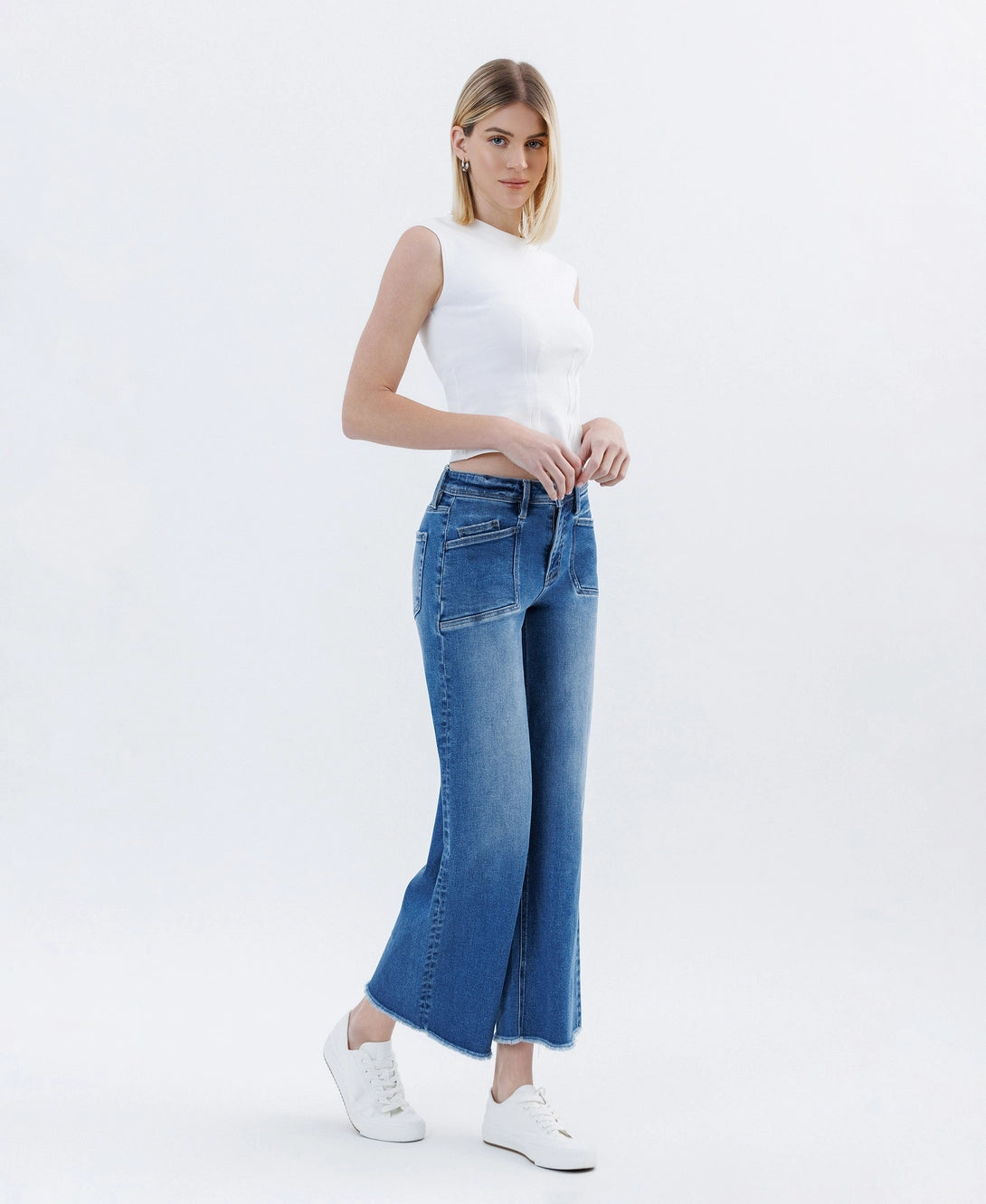 Advocates High Rise Wide Leg Ankle Jeans (8992156319995)