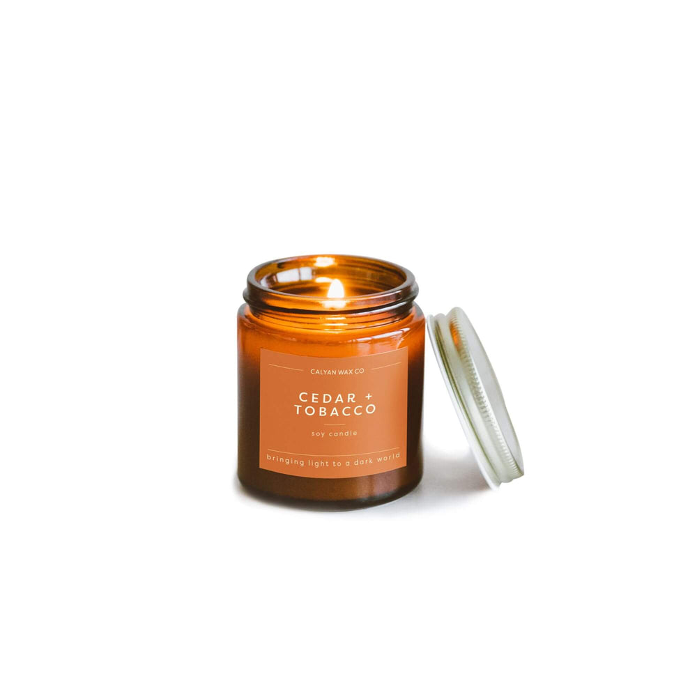 
                  
                    Cedar + Tobacco - Mini Amber Jar Soy Candle (8921850740987)
                  
                