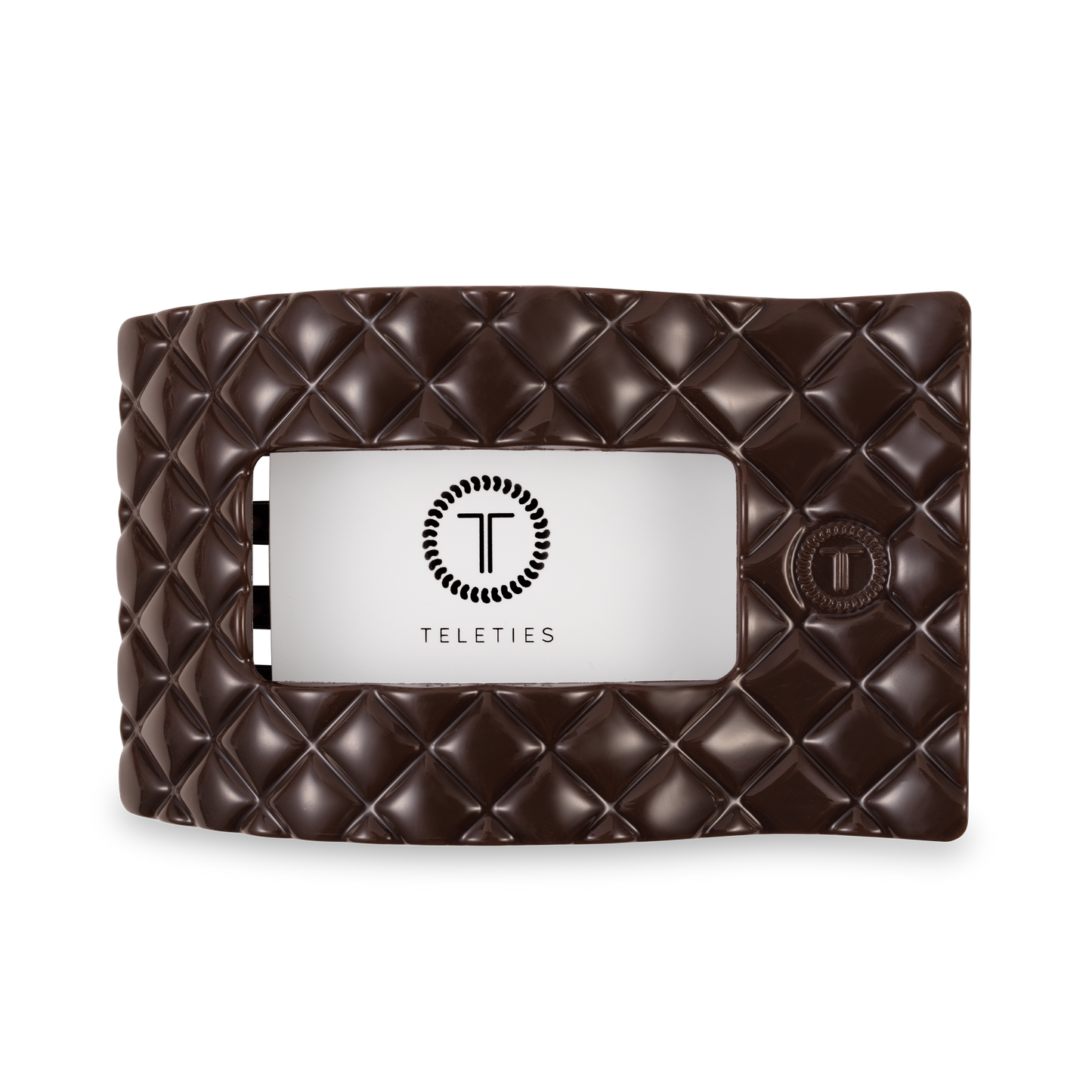 Flat Rectangle Hair Clip | Large | Truly Taupe Quilted (9100171051259)