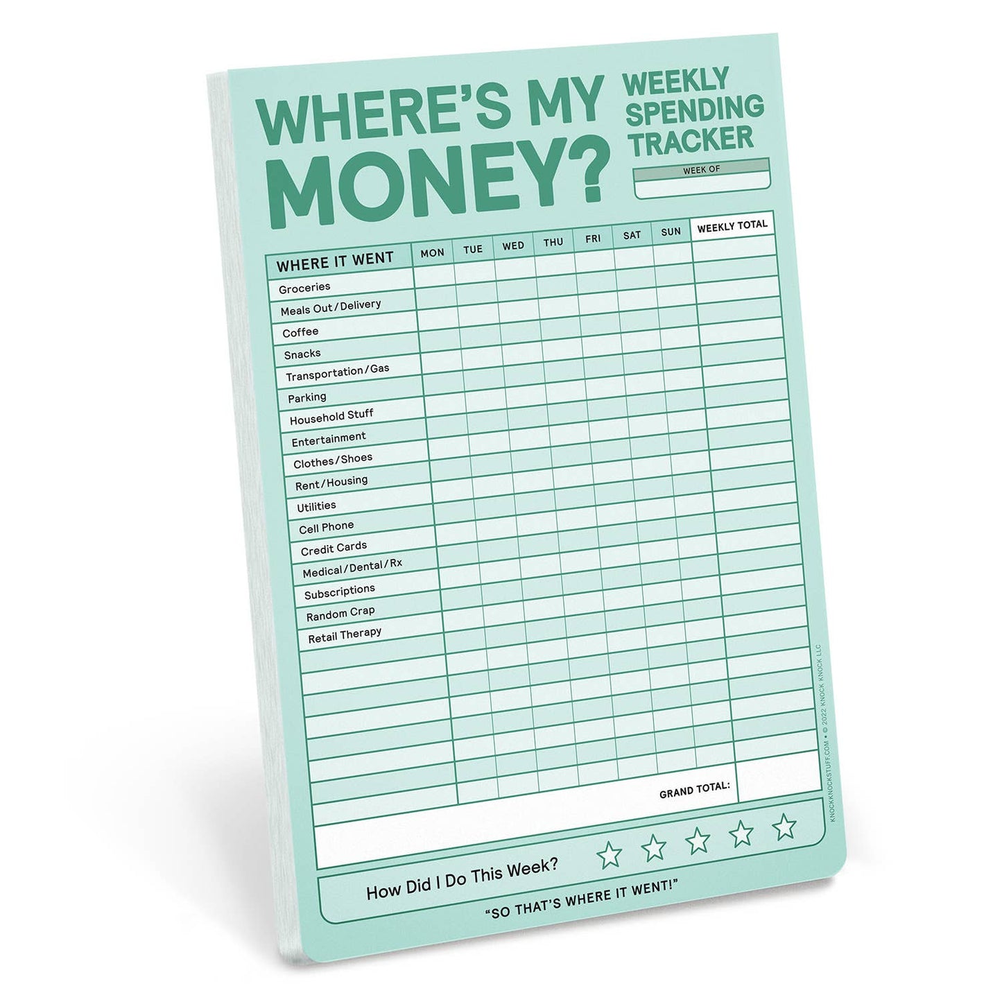 Weekly Money Tracker Pad (8894438310139)