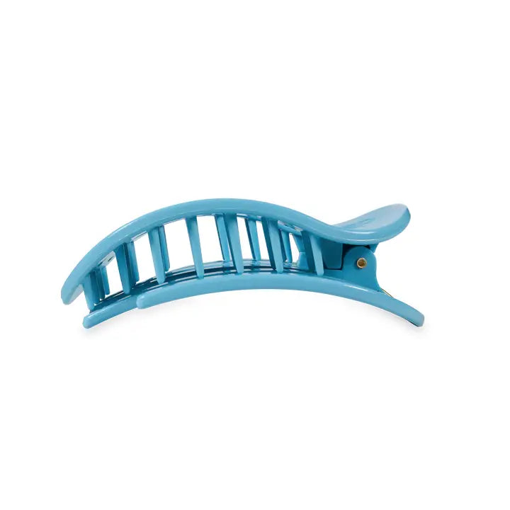 Teleties Medium Flat Round Clip in Summer Sky (9039376318715)