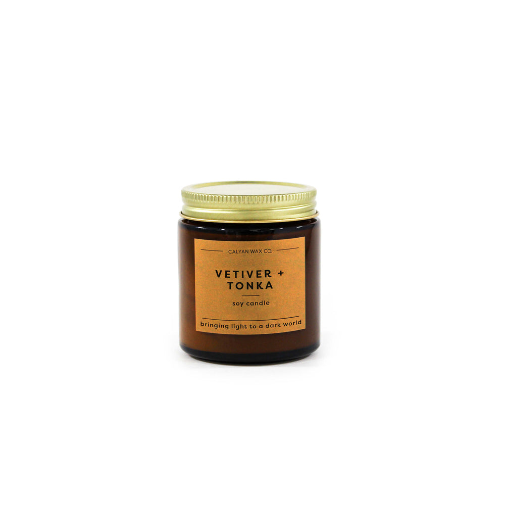 
                  
                    Vetiver + Tonka - Mini Amber Jar Soy Candle (8893109010683)
                  
                