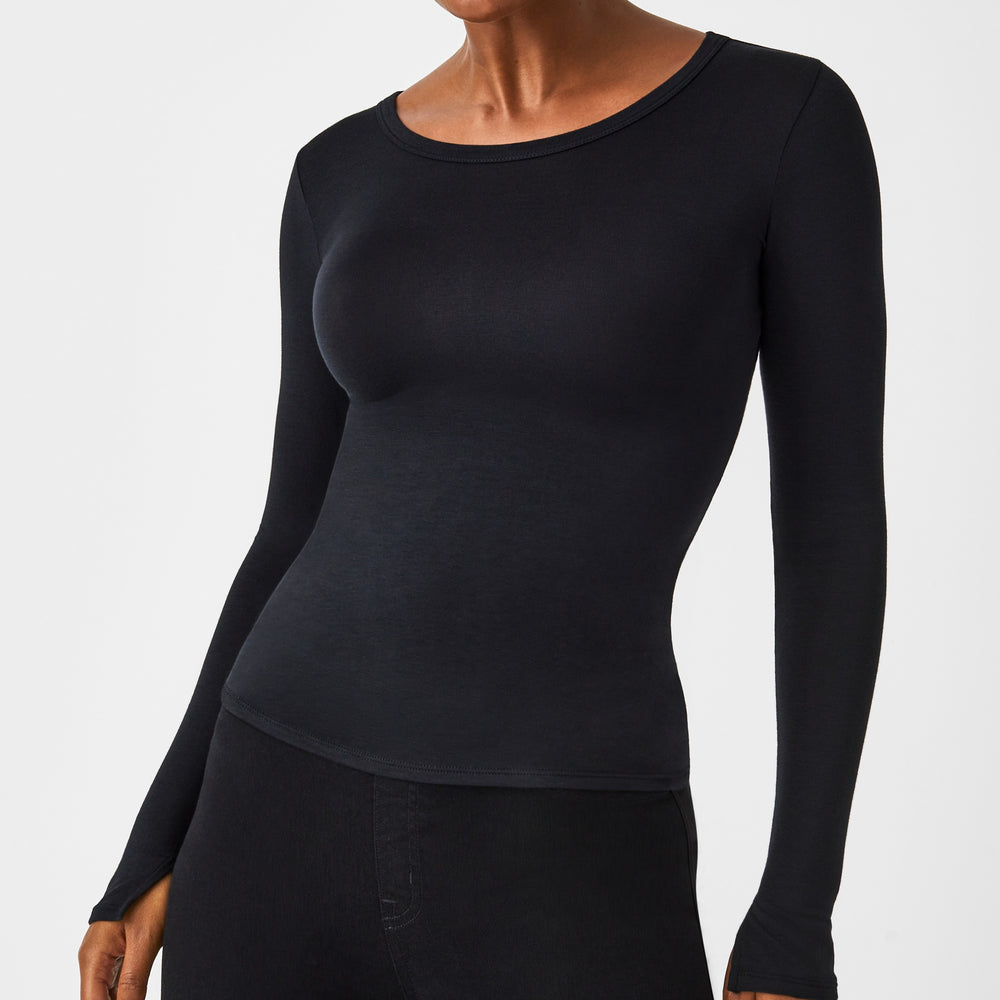 
                  
                    Spanx Better Base LS Crew in Very Black (8876624347387)
                  
                