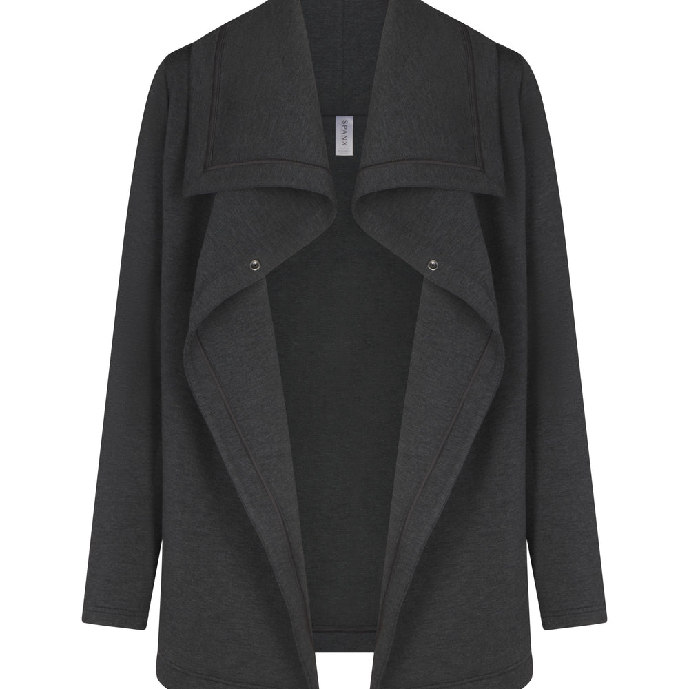 Airessentials Drapefront Cardi in Dark Grey Heather (8871629291771)