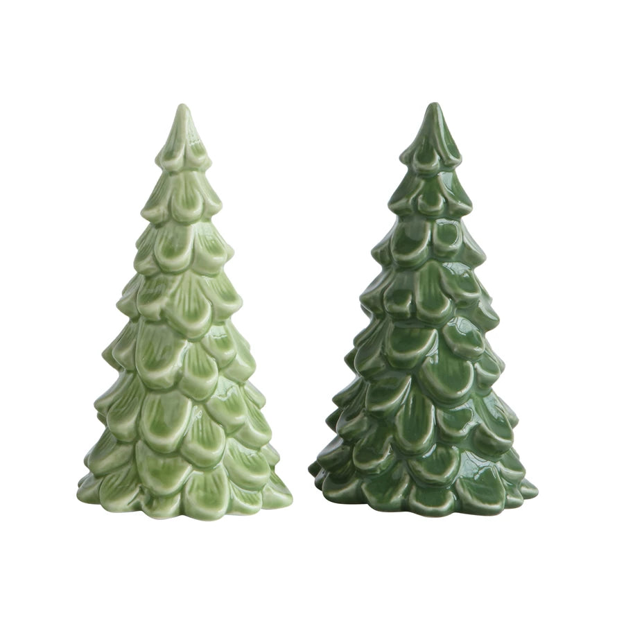 3-1/4" Rnd x 5-1/2"H Stoneware Tree, 2 Colors (9085482598651)