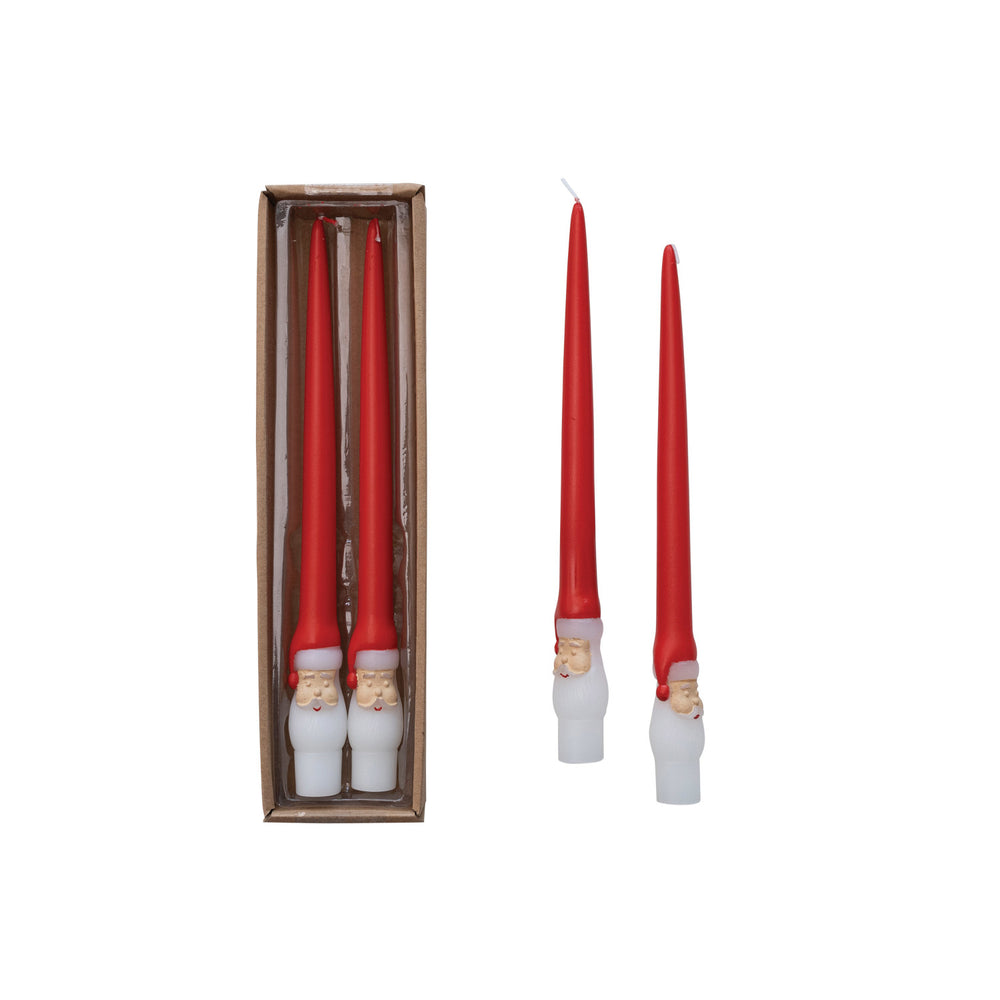 Santa Unscented Taper Candle Set (8204614041851)