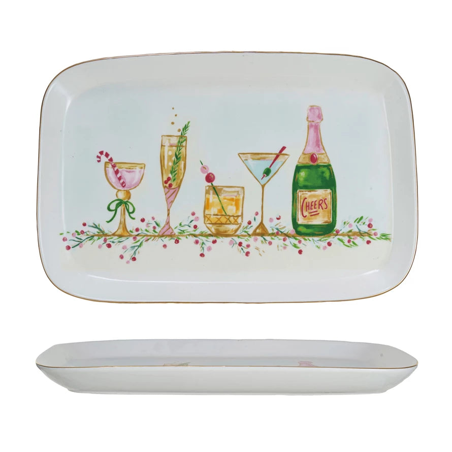 Holiday Cocktails Stoneware Platter (8760595874043) (8760762433787)