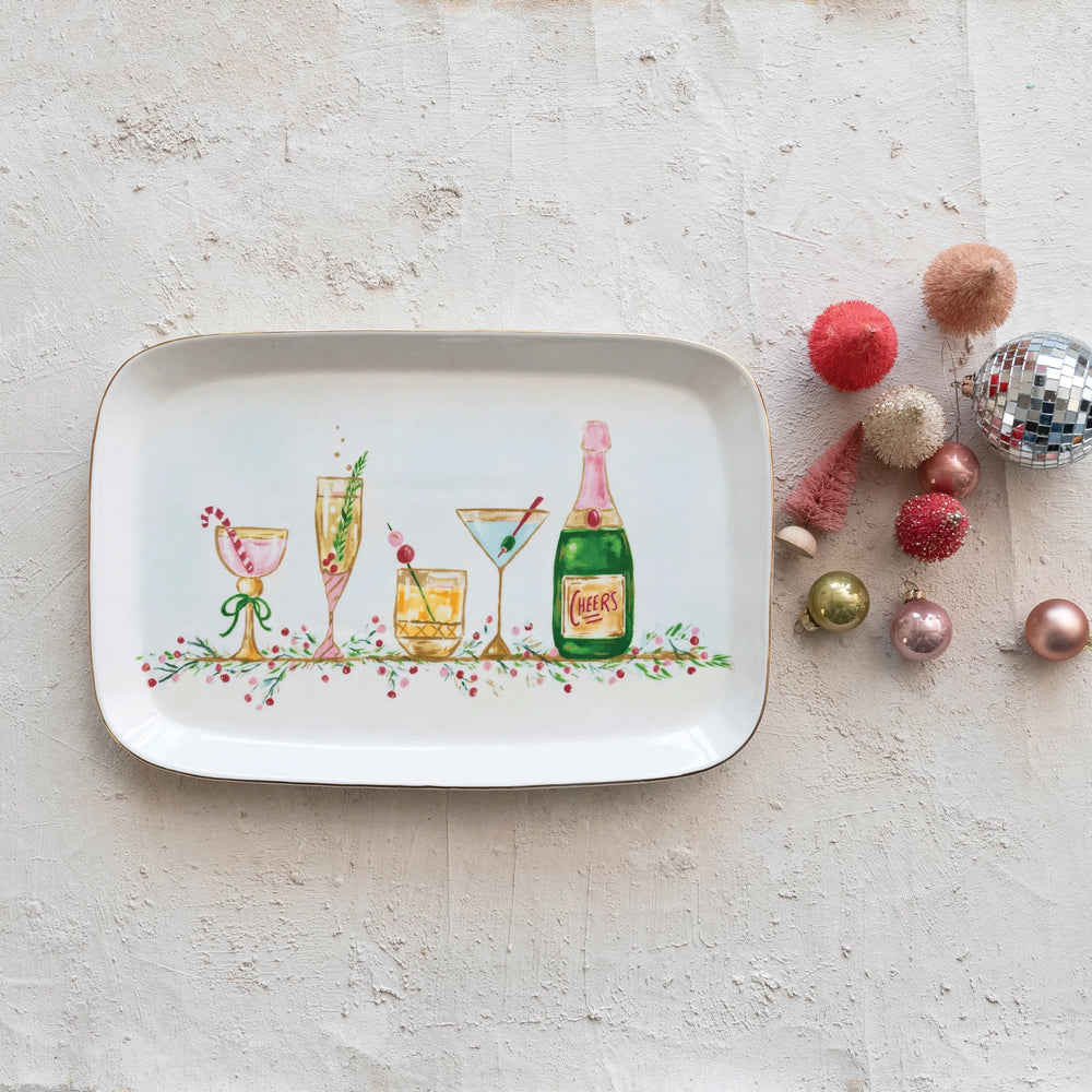 Holiday Cocktails Stoneware Platter (8760595874043) (8760762433787)